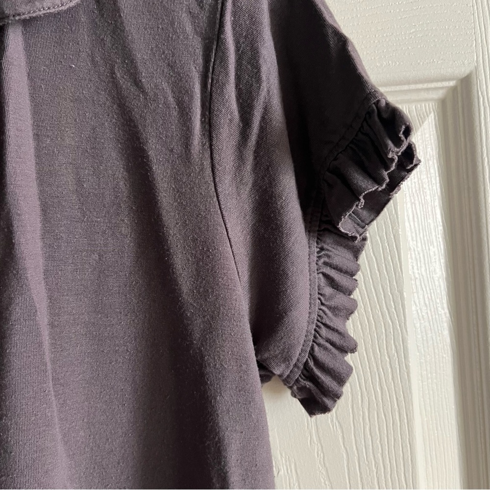 Eberjey Ruthie Ruffle Pajama Top Size Small Color Rabbit‎ - Picture 4 of 8